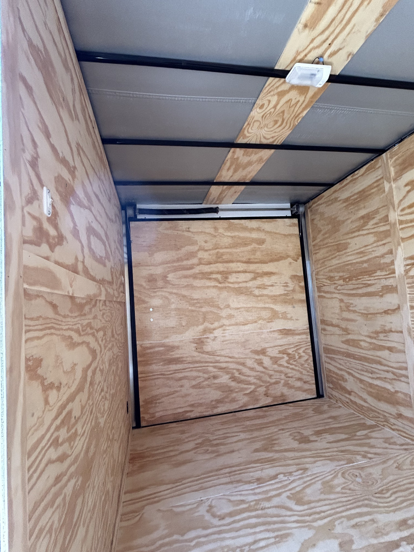New 2025 Family Trailer 7x12 Tandem Axles Cargo / Enclosed Trailer-Screwless Exterior-Blackout Pkg-Rear Spoiler
