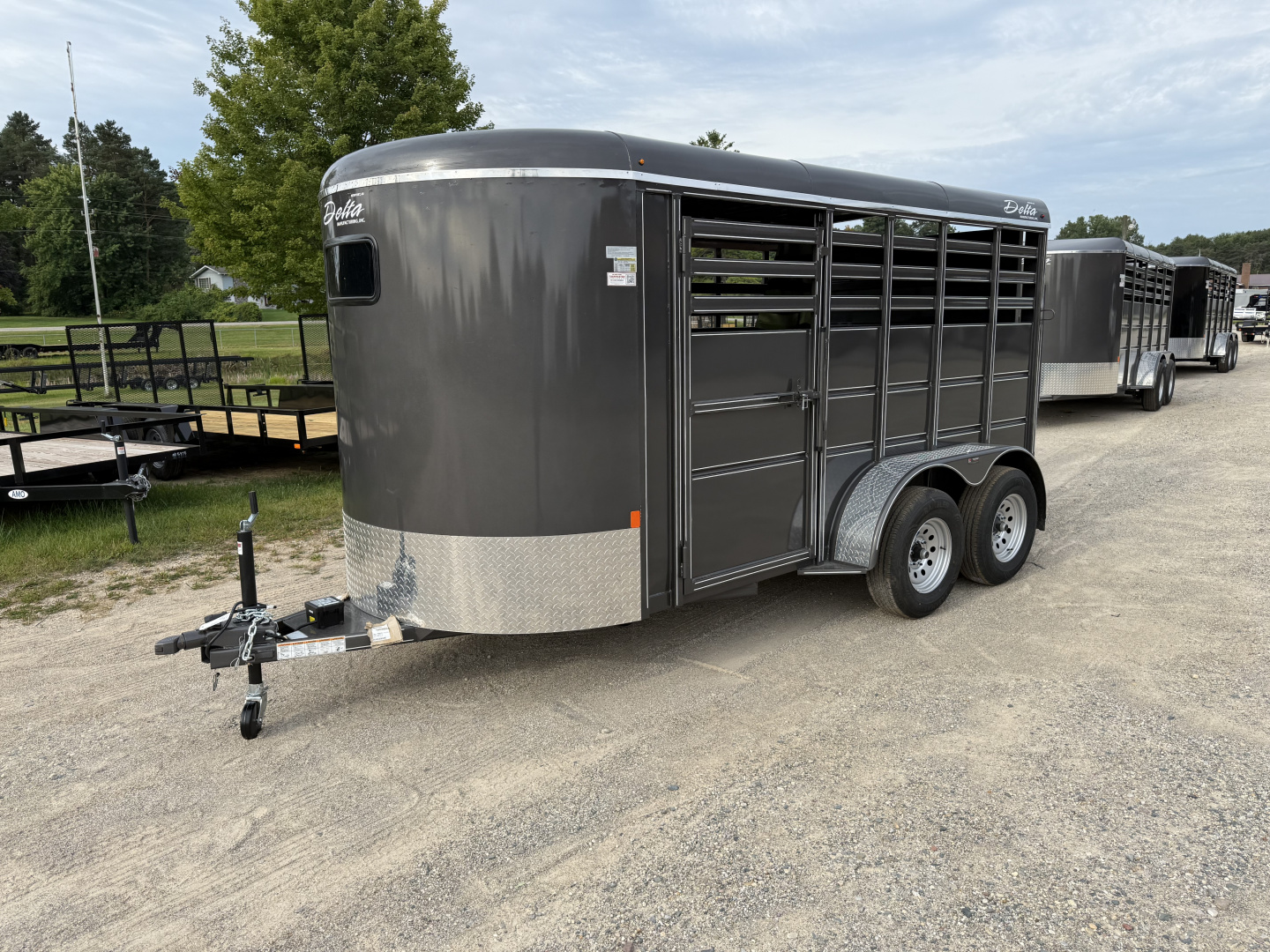 New 2026 Delta Mfg 14' 2 HORSE/STOCK COMBO Stock / Stock Combo Trailer