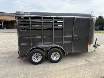 New 2026 Delta Mfg 14' 2 HORSE/STOCK COMBO Stock / Stock Combo Trailer