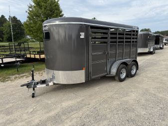 New 2026 Delta Mfg 14' 2 HORSE/STOCK COMBO Stock / Stock Combo Trailer