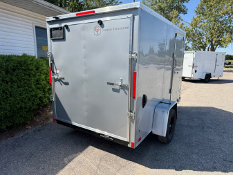 New 2025 6 x 10 Enclosed Cross Trailers Beta Cargo / Enclosed Trailer With Spare Tire and Ramp Door