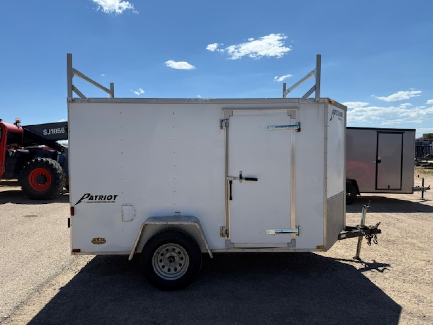 Used 2015 Homesteader Patriot Contractor Trailer 5x10 w/ shelves- rear swing door