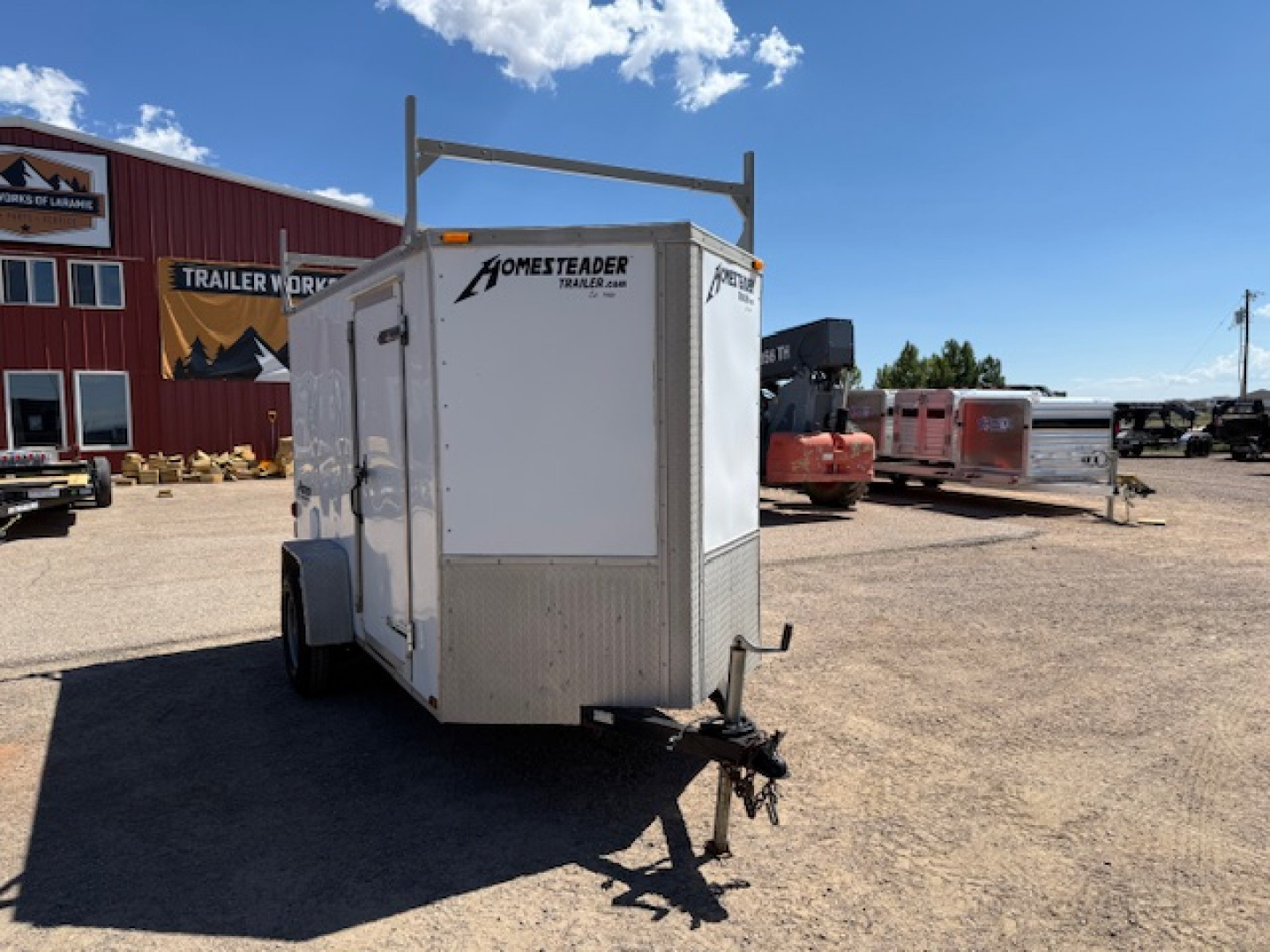 Used 2015 Homesteader Patriot Contractor Trailer 5x10 w/ shelves- rear swing door