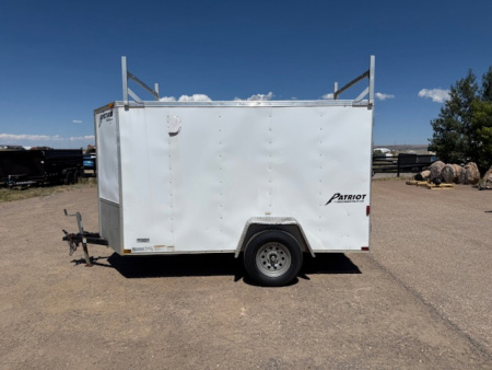 Used 2015 Homesteader Patriot Contractor Trailer 5x10 w/ shelves- rear swing door