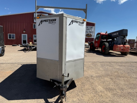 Used 2015 Homesteader Patriot Contractor Trailer 5x10 w/ shelves- rear swing door