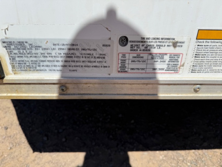 Used 2015 Homesteader Patriot Contractor Trailer 5x10 w/ shelves- rear swing door