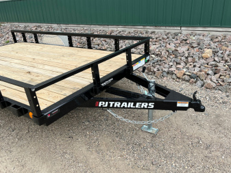 New 2026 12'x77" PJ Single Axle Channel Utility Trailer