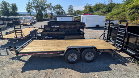 New 2026 Quality Trailers 18' General Duty Equipment Trailer w/ Stand Up Ramps