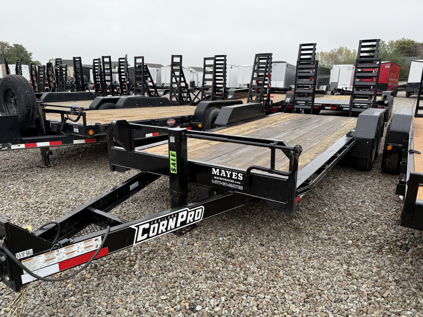 Used 2024 CornPro UT-19 H Equipment Trailer 81x19 TA DOVETAIL (GVW:16000) 5' RAMPS