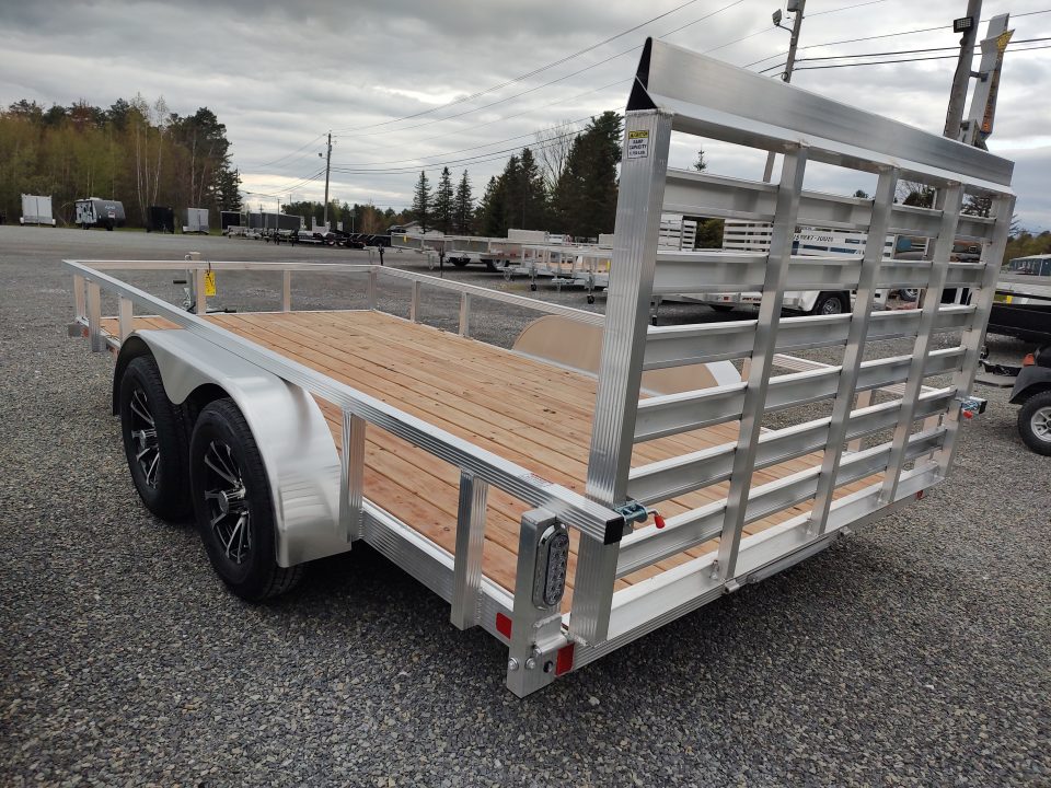 New 2026 Sport Haven AUT714T-Aluminum Tandem Axle Tube Top Utility Trailer 7K