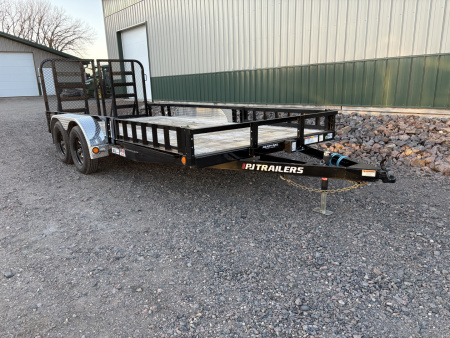 New 2026 PJ Trailers 16'x83" Channel Tandem Utility Trailer - HD Gate