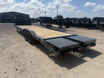 New 2026 Lamar Trailers 102X32 Gooseneck Lowboy Max Ramps 14K Car Hauler