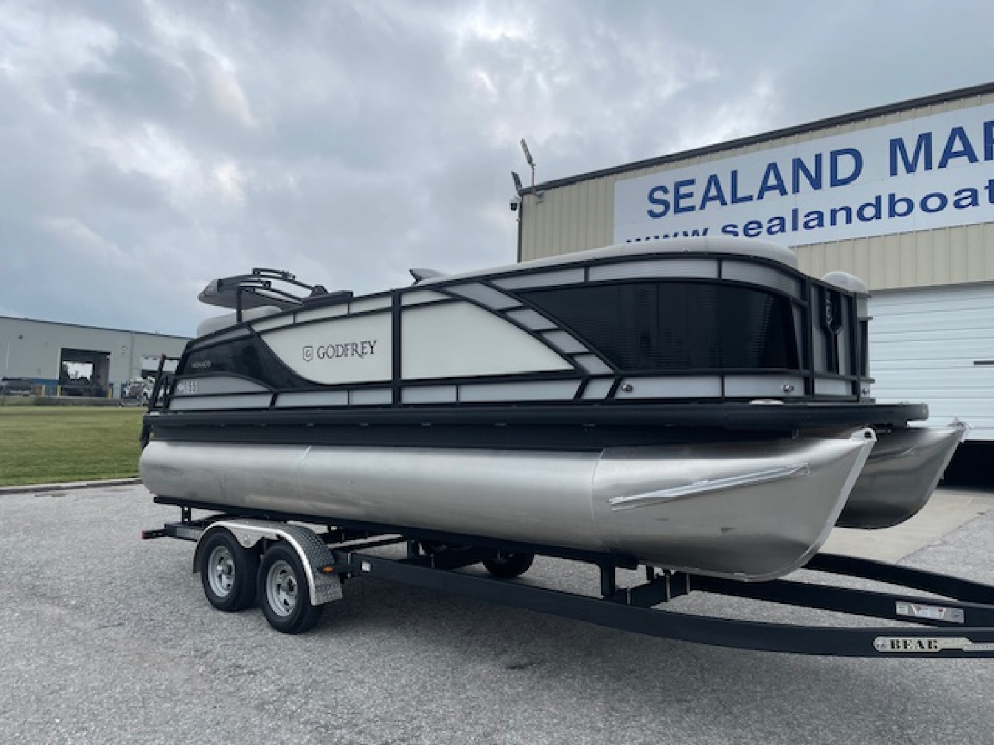 Used 2023 Godfrey Pontoon Boats Monaco 215 SB Tritoon Pontoon Boat