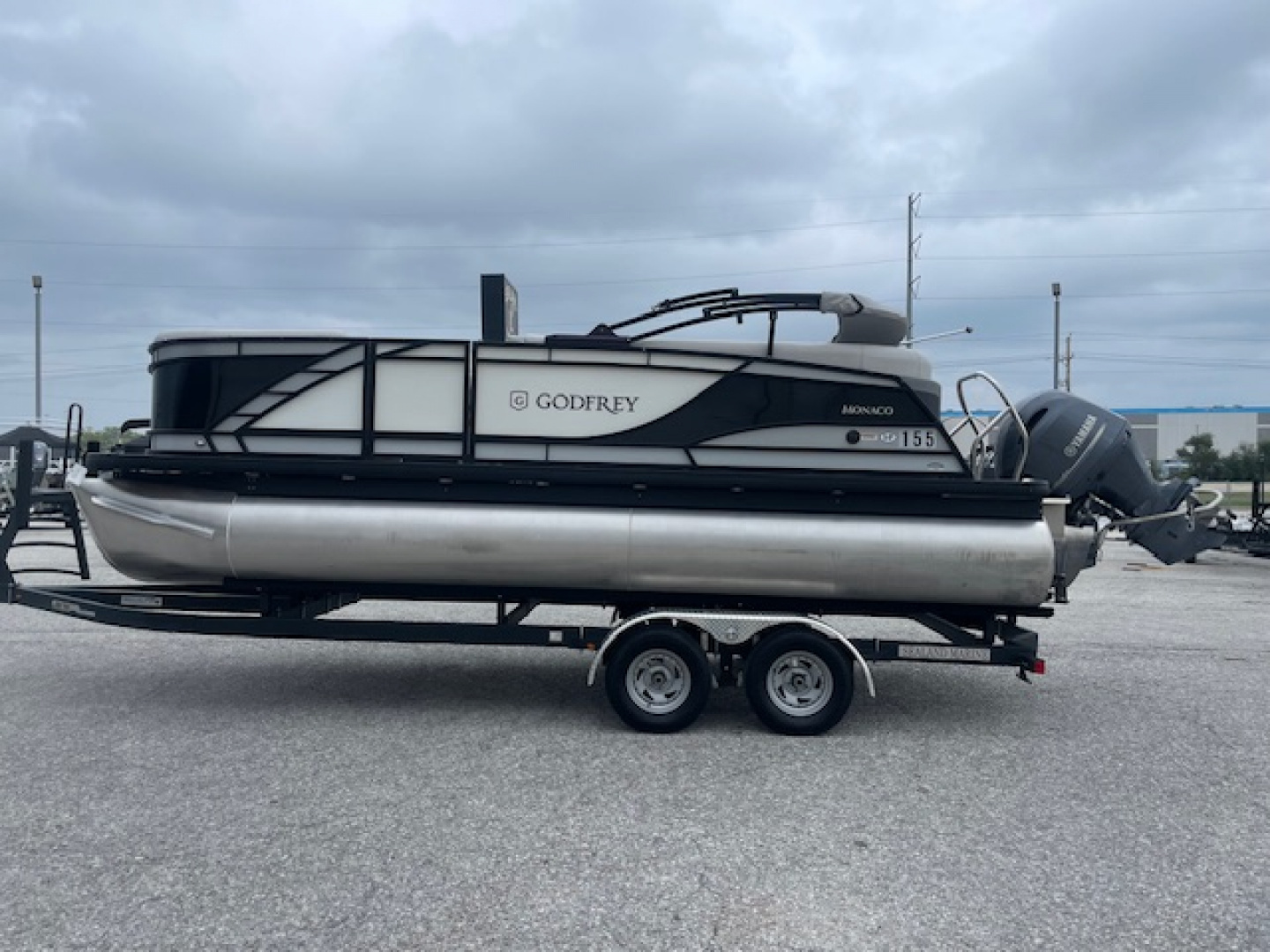 Used 2023 Godfrey Pontoon Boats Monaco 215 SB Tritoon Pontoon Boat