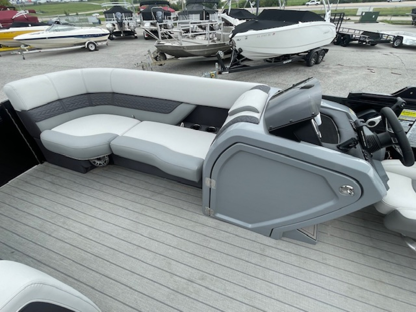 Used 2023 Godfrey Pontoon Boats Monaco 215 SB Tritoon Pontoon Boat