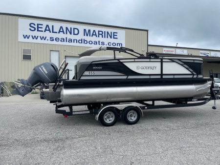 Used 2023 Godfrey Pontoon Boats Monaco 215 SB Tritoon Pontoon Boat