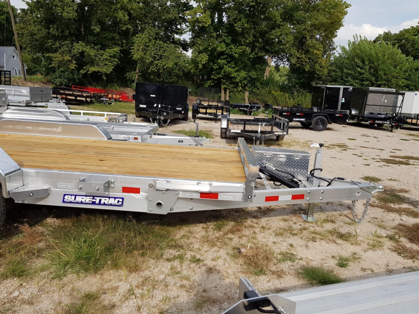 New 2025 Sure-Trac 82x18 Aluminum Power Tilt Car Hauler