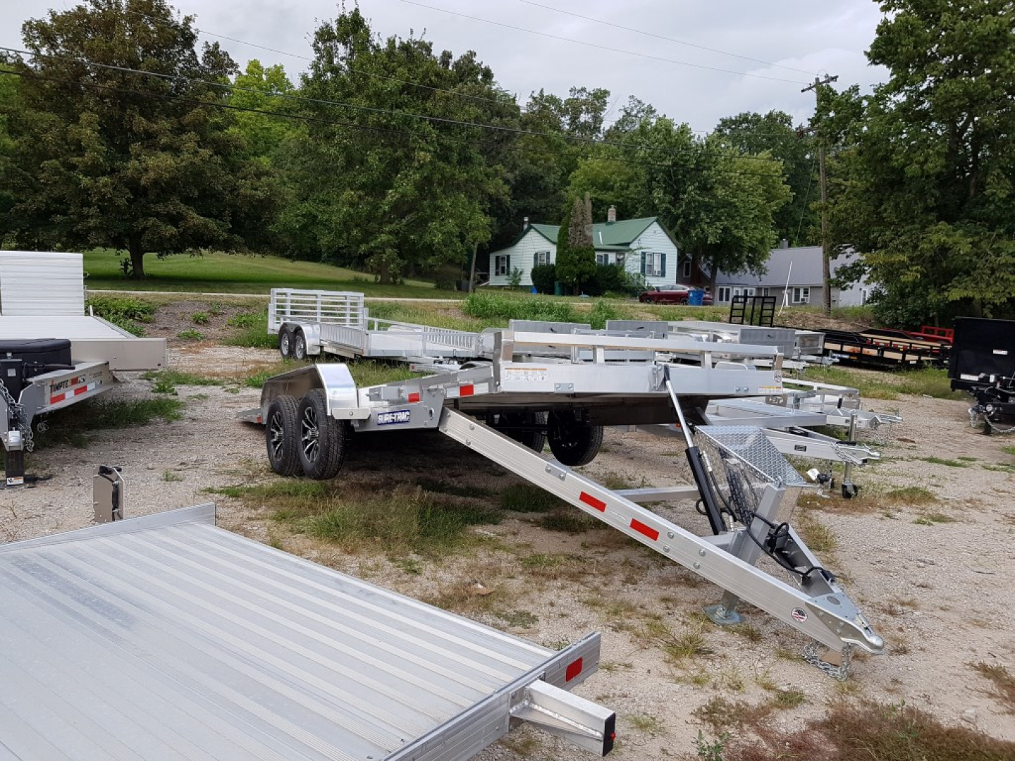 New 2025 Sure-Trac 82x18 Aluminum Power Tilt Car Hauler