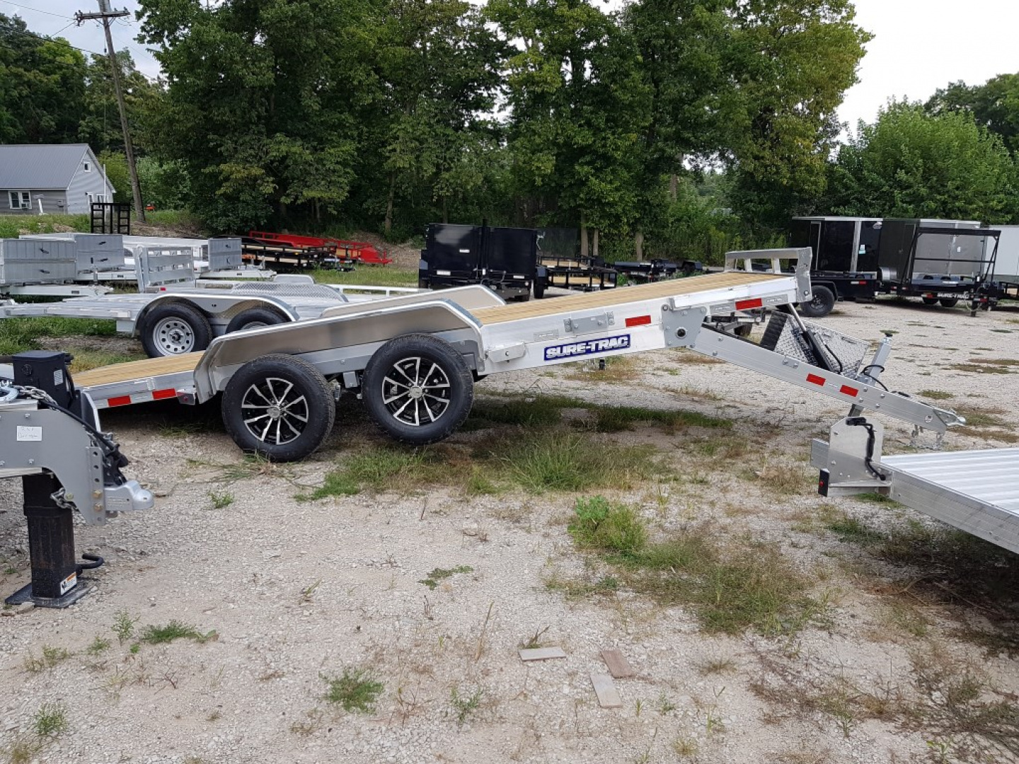 New 2025 Sure-Trac 82x18 Aluminum Power Tilt Car Hauler