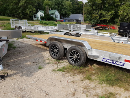 New 2025 Sure-Trac 82x18 Aluminum Power Tilt Car Hauler