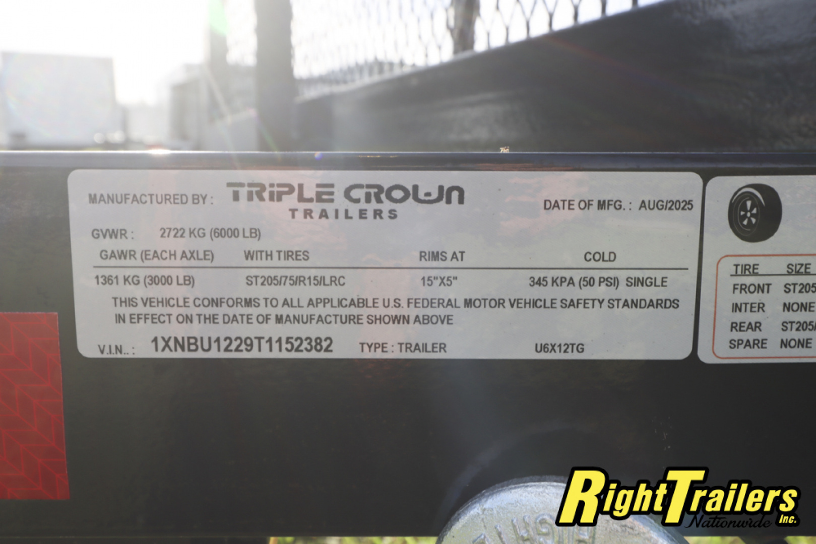 New 2026 6X12 Triple Crown Utility Trailer