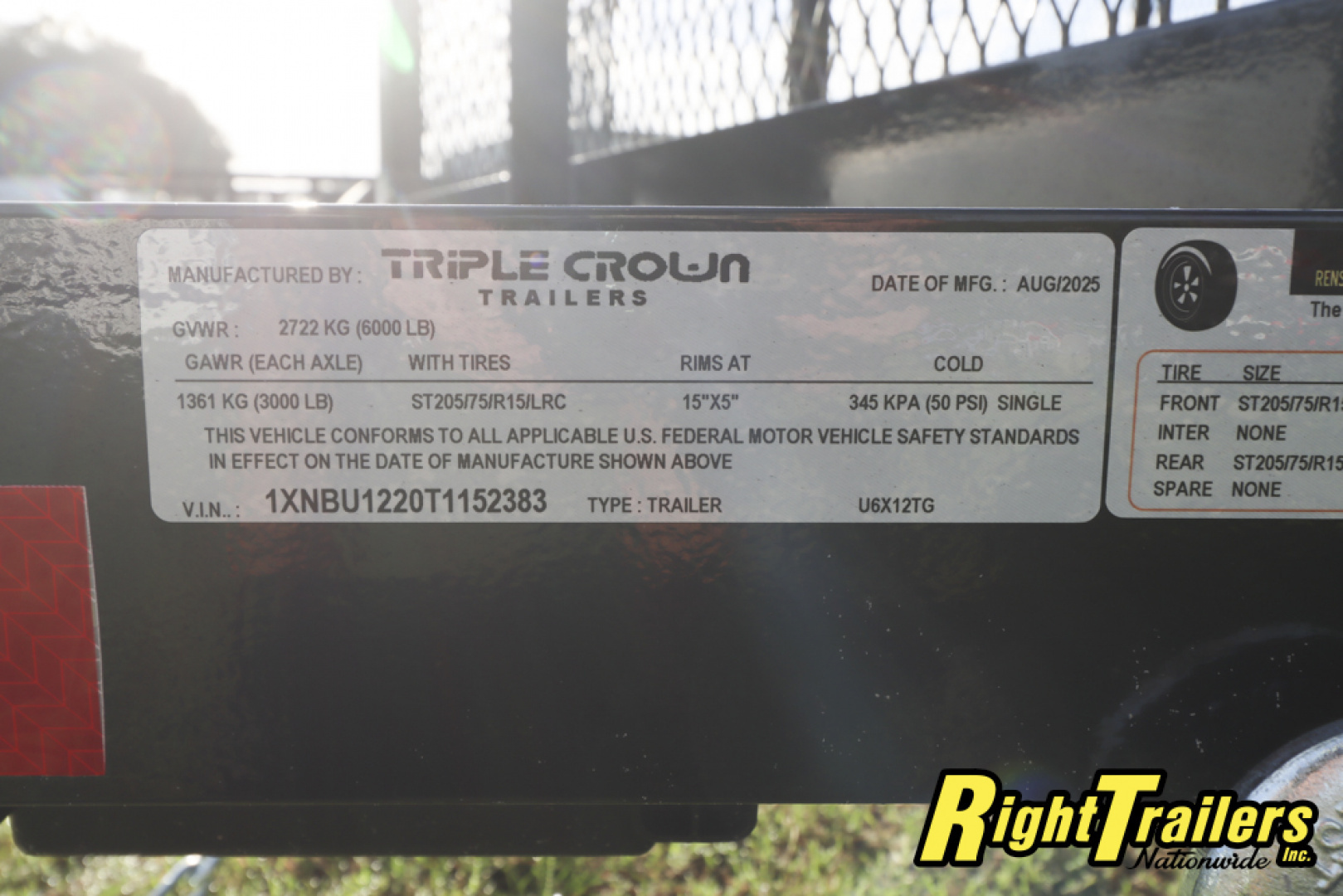 New 2026 6X12 Triple Crown Utility Trailer