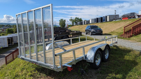 New 2026 Load Rite 6x16 Tandem ALL GALVANIZED Utility w/ Spring Assist Gate