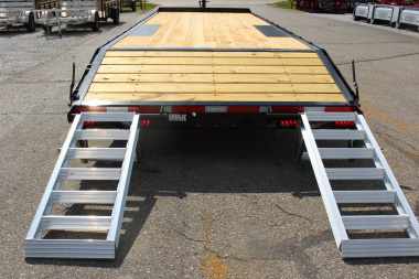 New 2025 Moritz 8' 6" x 22' + 4' Deckover Flatbed w/ Beavertail - Aluminum Ramps - 14,000# GVW