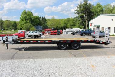 New 2025 Moritz 8' 6" x 22' + 4' Deckover Flatbed w/ Beavertail - Aluminum Ramps - 14,000# GVW