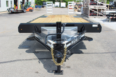 New 2025 Moritz 8' 6" x 22' + 4' Deckover Flatbed w/ Beavertail - Aluminum Ramps - 14,000# GVW