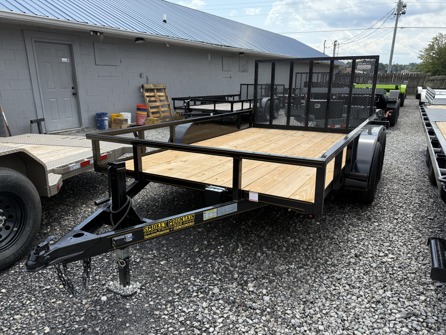 New 2025 P & T Trailers 7K 82X12 TUBE 2 BRAKE 7K JACK Utility Trailer