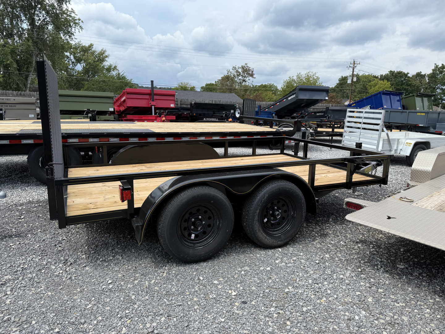 New 2025 P & T Trailers 7K 82X12 TUBE 2 BRAKE 7K JACK Utility Trailer