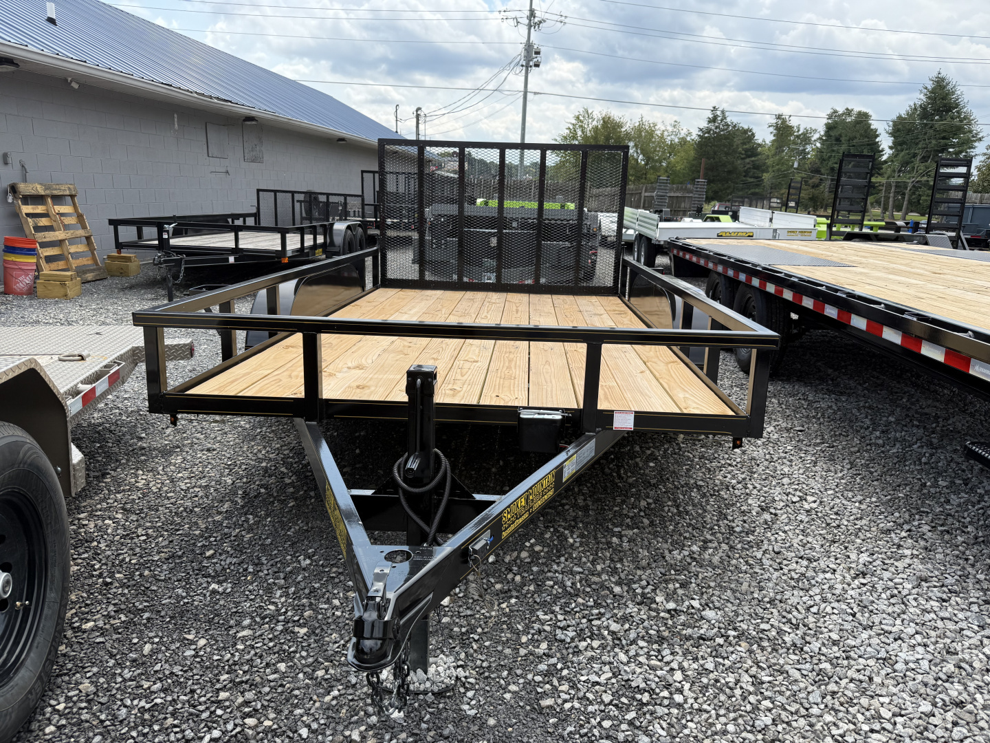 New 2025 P & T Trailers 7K 82X12 TUBE 2 BRAKE 7K JACK Utility Trailer