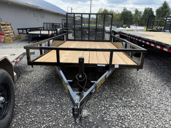 New 2025 P & T Trailers 7K 82X12 TUBE 2 BRAKE 7K JACK Utility Trailer