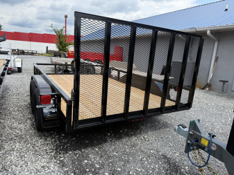 New 2025 P & T Trailers 7K 82X12 TUBE 2 BRAKE 7K JACK Utility Trailer