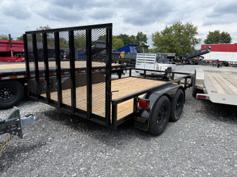 New 2025 P & T Trailers 7K 82X12 TUBE 2 BRAKE 7K JACK Utility Trailer
