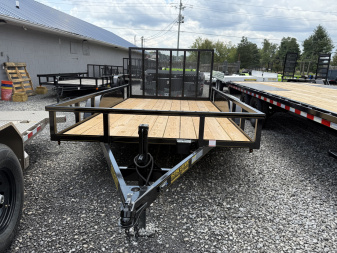 New 2025 P & T Trailers 7K 82X12 TUBE 2 BRAKE 7K JACK Utility Trailer