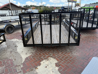 New 2025 P & T Trailers 7K 82X12 TUBE 2 BRAKE 7K JACK Utility Trailer