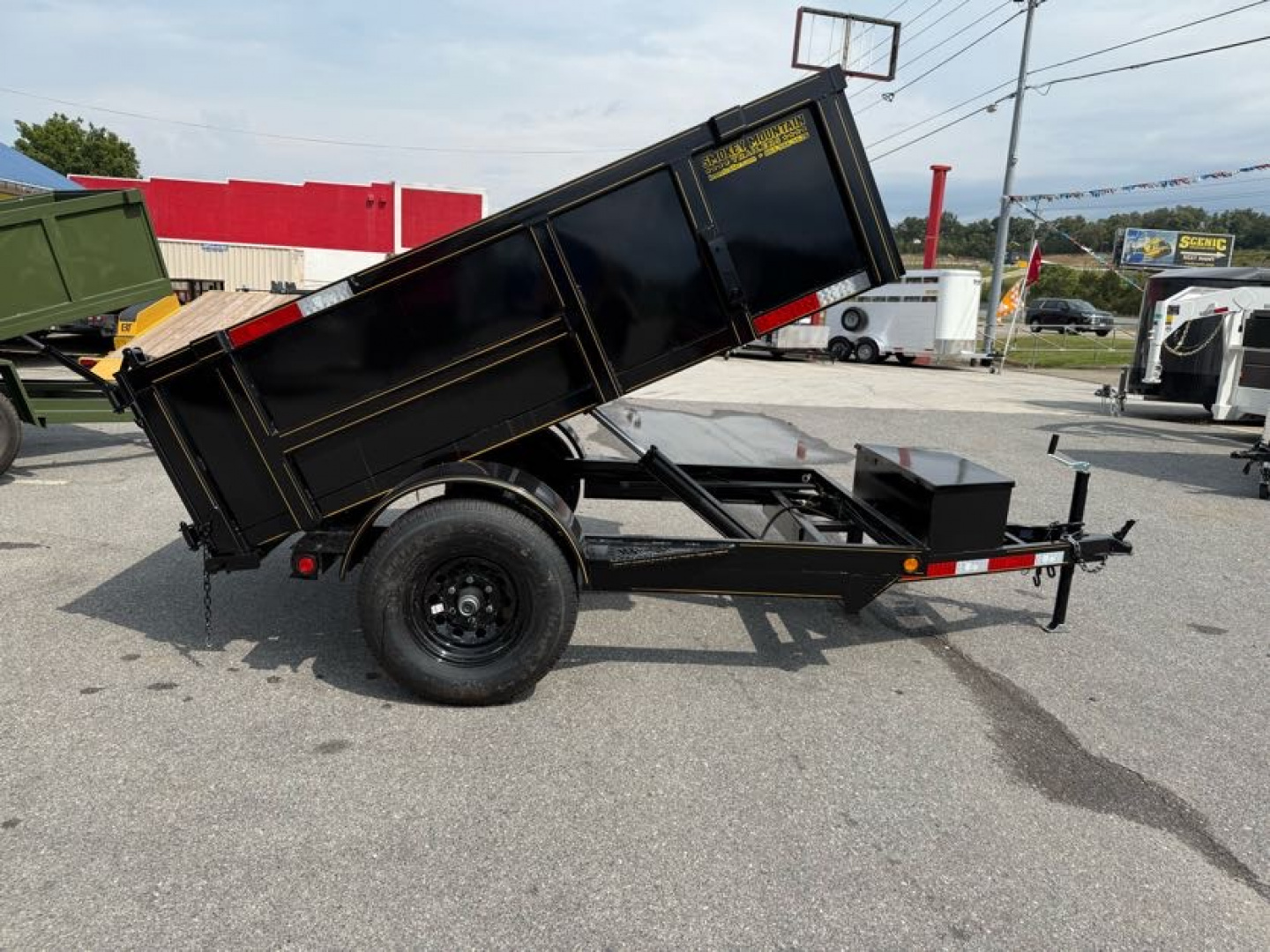 New 2025 P & T Trailers 5X8 DUMP 3 WAY GATE Dump Trailer
