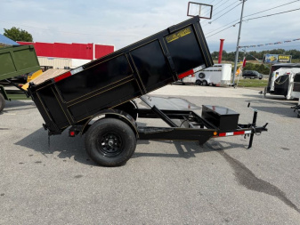 New 2025 P & T Trailers 5X8 DUMP 3 WAY GATE Dump Trailer