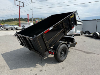 New 2025 P & T Trailers 5X8 DUMP 3 WAY GATE Dump Trailer