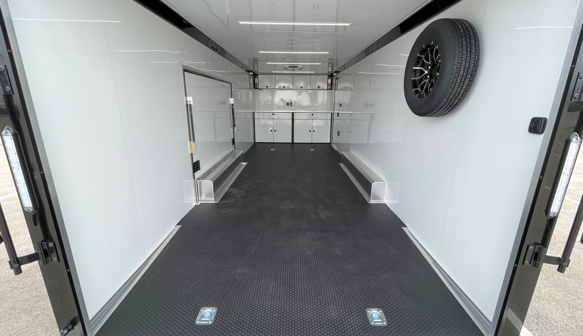 New ATC RoM 400 Aluminum 24' Enclosed Car Hauler Trailer 9990 GVWR: Escape Door, Blackout, Spare, AC, Insulation, Coin Floor