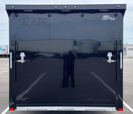 New ATC RoM 400 Aluminum 24' Enclosed Car Hauler Trailer 9990 GVWR: Escape Door, Blackout, Spare, AC, Insulation, Coin Floor