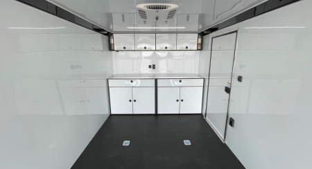 New ATC RoM 400 Aluminum 24' Enclosed Car Hauler Trailer 9990 GVWR: Escape Door, Blackout, Spare, AC, Insulation, Coin Floor