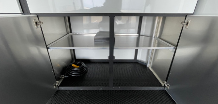 New ATC RoM 400 Aluminum 24' Enclosed Car Hauler Trailer 9990 GVWR: Escape Door, Blackout, Spare, AC, Insulation, Coin Floor