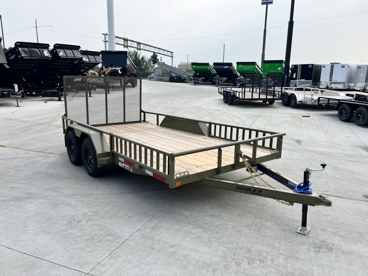 New NEW 2026 Double A 14’x83" Railside Utility Flatbed 2-3500lb axles = 7K with ATV Ramps