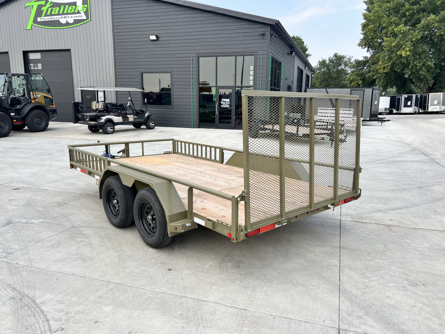 New NEW 2026 Double A 14’x83" Railside Utility Flatbed 2-3500lb axles = 7K with ATV Ramps