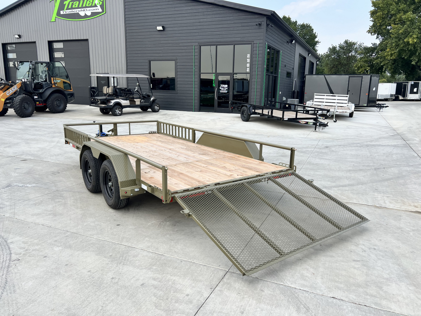 New NEW 2026 Double A 14’x83" Railside Utility Flatbed 2-3500lb axles = 7K with ATV Ramps