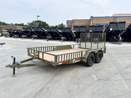 New NEW 2026 Double A 14’x83" Railside Utility Flatbed 2-3500lb axles = 7K with ATV Ramps