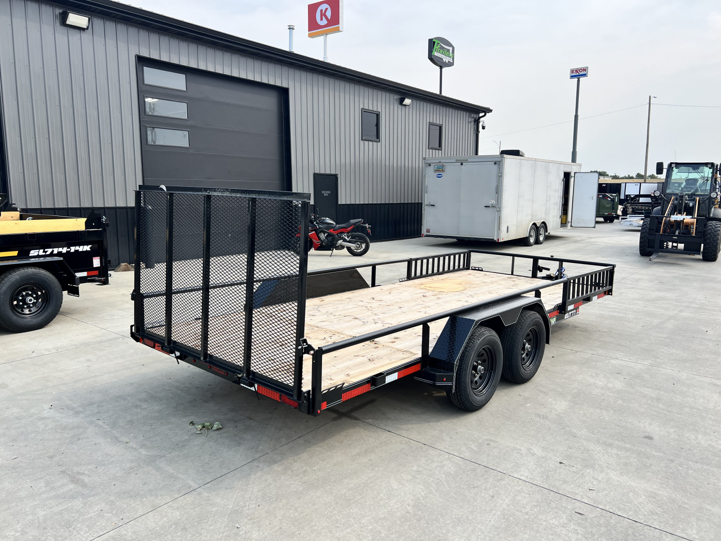 New NEW 2026 Double A 18’x83" Railside Utility Flatbed 2-3500lb axles = 7K With ATV side Ramps